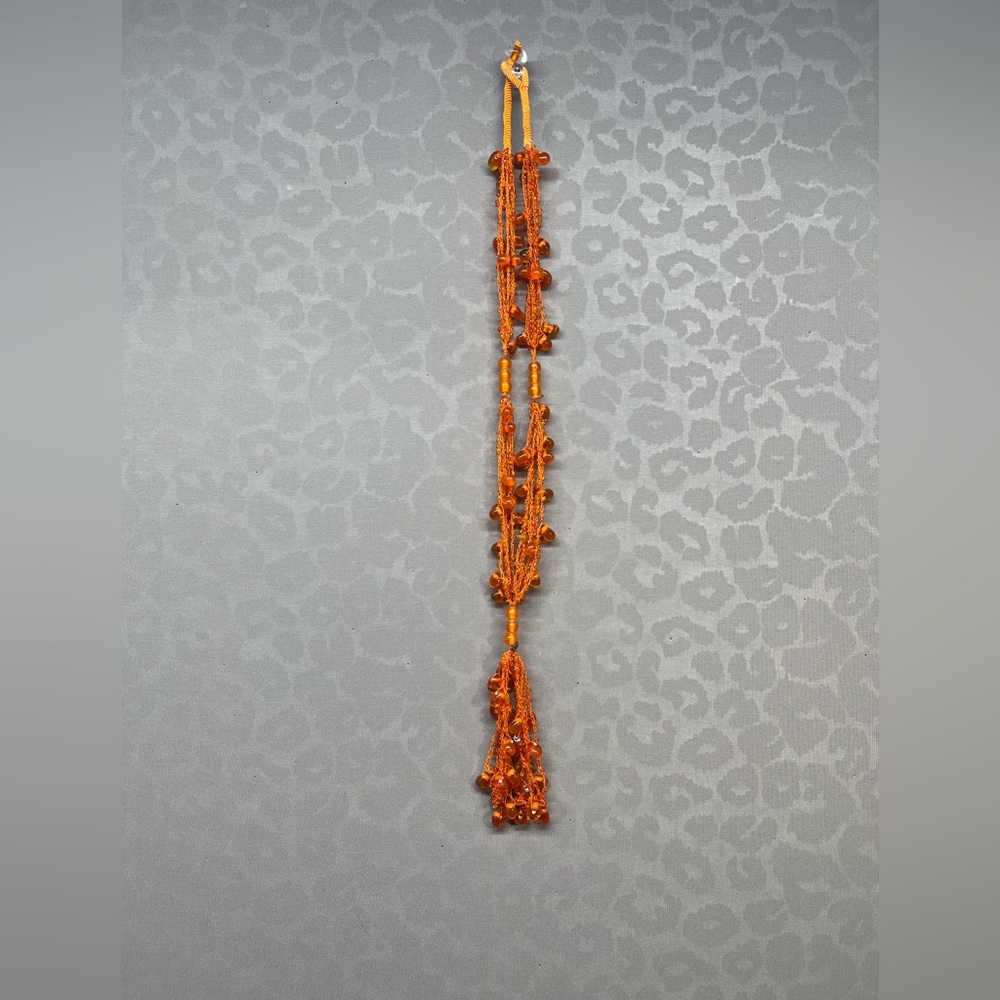 Turkish hand made orange beads necklace in very good condition used once